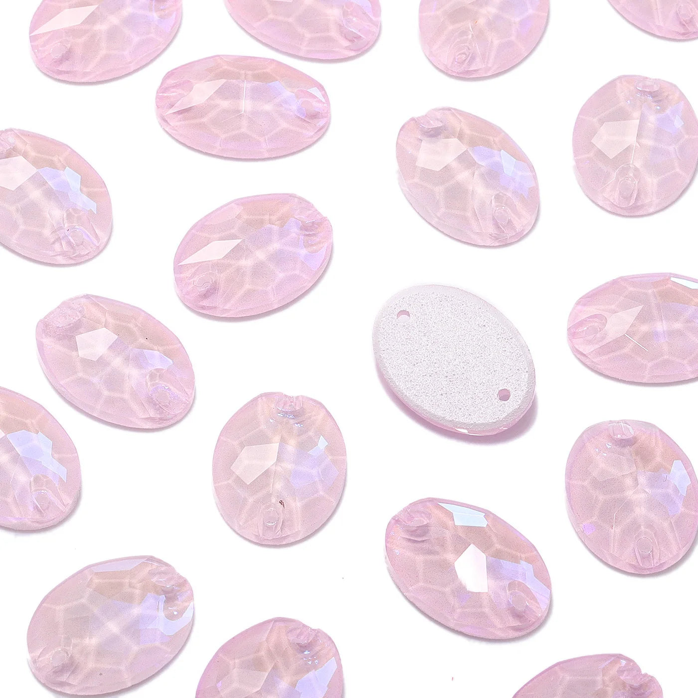 QIYI Oval Crystal Sew-on Rhinestones Flat Back K9 Glass Sew on Stones Garment Beads Clothing Sewing Accessories