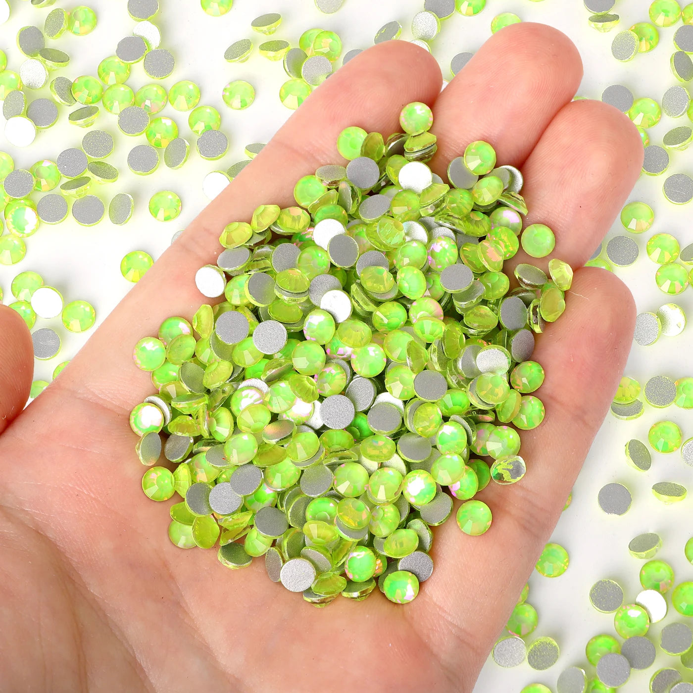 2024 New Colors Wholesale Luminous Rhinestone Non Hotfix  Flat Back Crystal Color Glass Rhinestones for DIY Nail Clothing