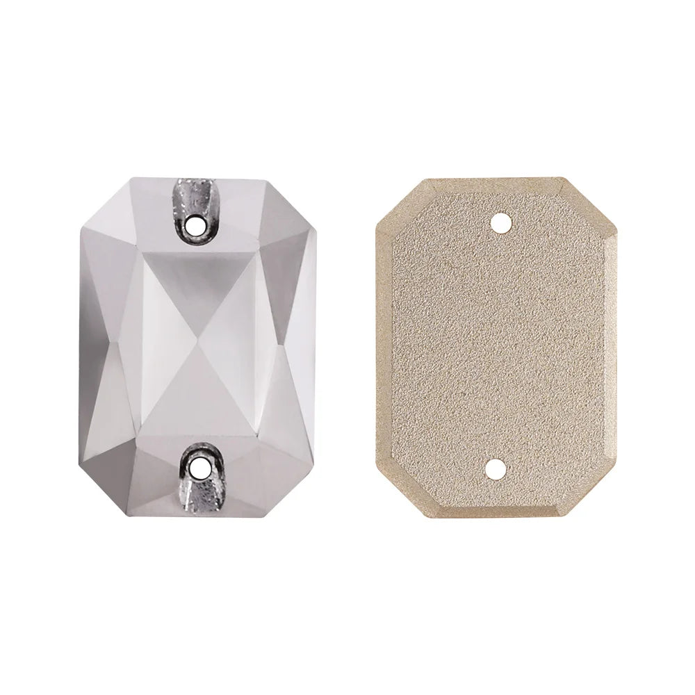 60+Colors Emerald Cut Sew on Rhinestones for Dancing Dress Accessories High Quality K9 Glass  for Jewelry Accessories