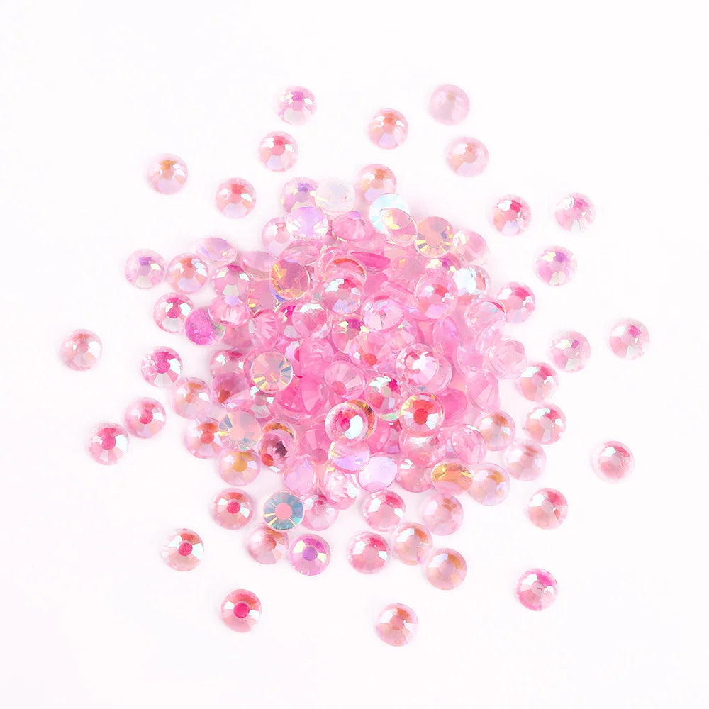 Crystals Nail Art Rhinestone Hot Selling Aurora Colors 1440PCS Rhinestones Flat Back Non Hotfix Glass 1 Bag Rhinestones Custom