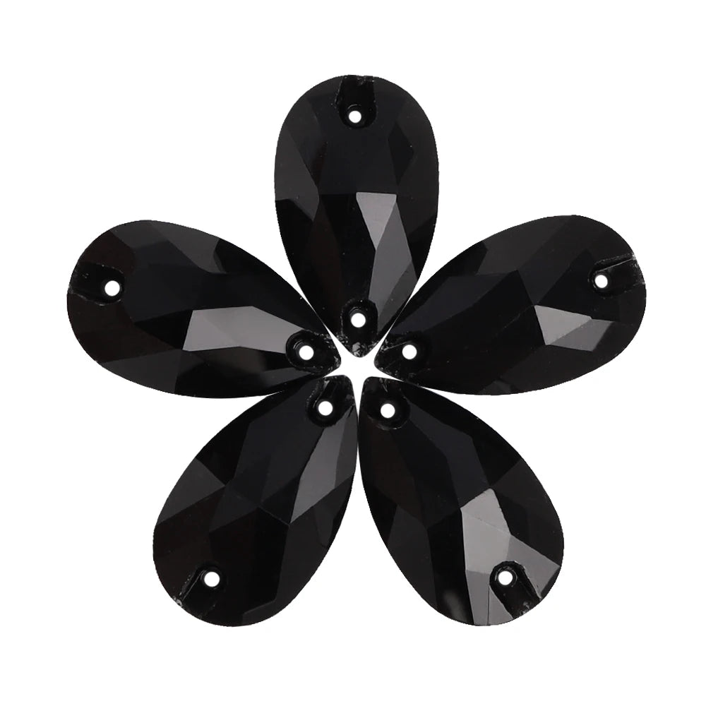 Wholesale  Drop Sew-on Stone K9 Crystal Flat Back  Rhinestones  Crystal for Sewing Glass Fancy Sew on Drop 3230