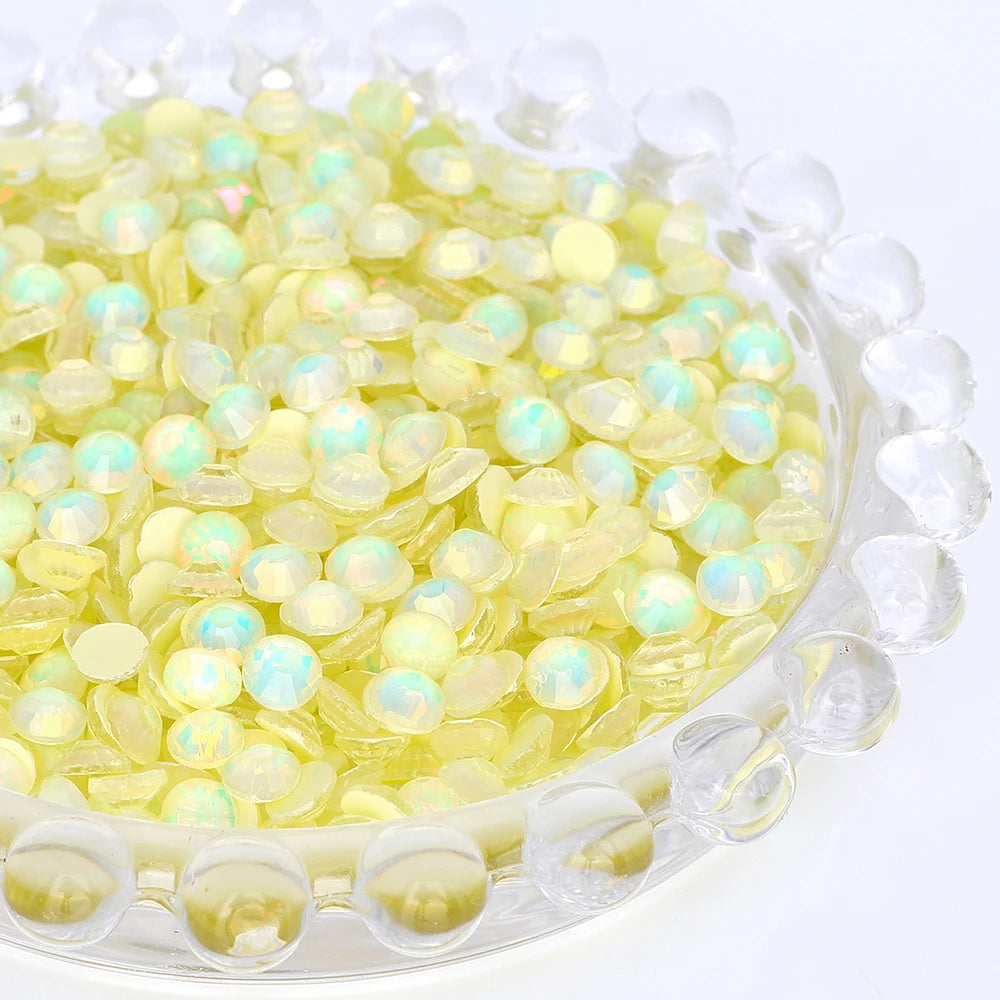 QIYI Mocha Opal Series Bright Shining Colors High Quality Glass Loose Rhinestones Grade AAAAAA 12 Facets for Garment Decoration