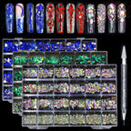 Song Shuo Hot Sales Mix Size Nails Art Crystal Cristal Decoration Red Flat Back Rhinestone Set Kits Stone for Nail