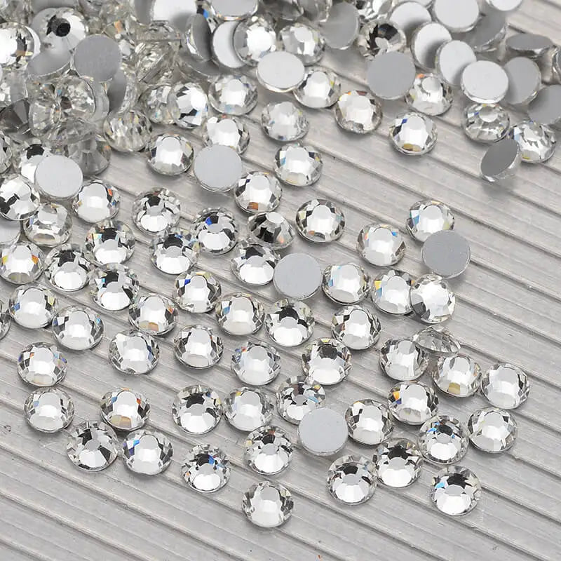 Hot-selling Glass Crystal Rhinestone  Bulk Glitter Non Hotfix Rhinestones for Garment Shoes Decorations