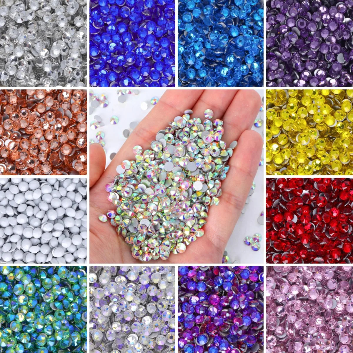 VDD 163 for Magic Green SS4-SS30 Glass Rhinestones Crystal Flatback Strass Glitter Stones for DIY Nail Art & Bag Decorations