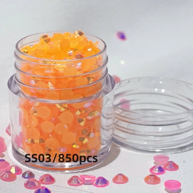 High Quality Box Packed Flat Back Resin Water Drill Flat Back Crystal Rhinestone Flat Back AB Rhinestone for DIY Nail Decoration