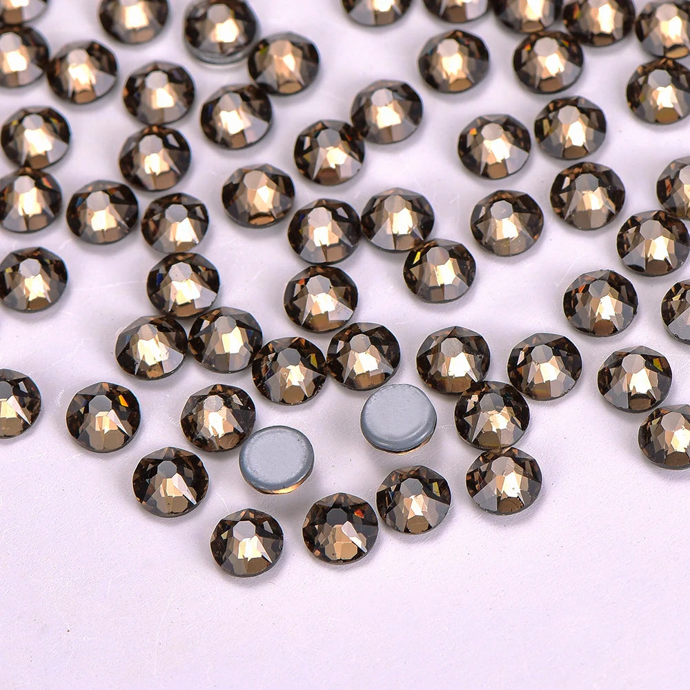 Strass Sewing Fabric Crystal Garment Hotfix Diamond Rhinestone Small Clear Flatback Wholesale 70 Colors AB 8 Big and 8 Glass