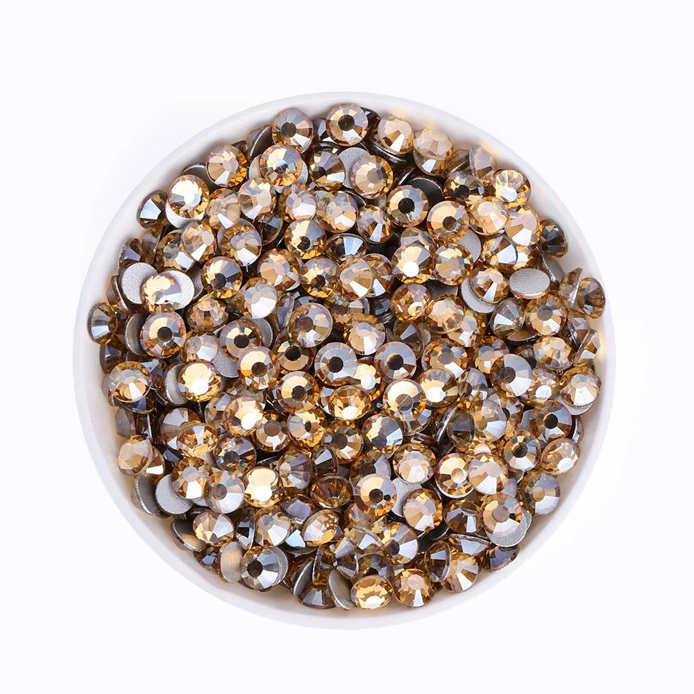 Wholesale 14400PCS Glitter Glass AB Crystals Nail Art Rhinestones Bulk  Rhinestone Diamond for DIY Garment Shoes