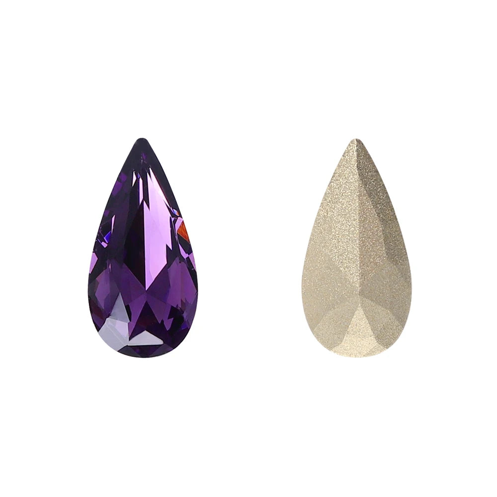 New Arrival Tear Drop Shape K9 Glass Grade AAAAAA Fancy Shape Sparkling Bright Shining Point Back Loose Customized Rhinestones