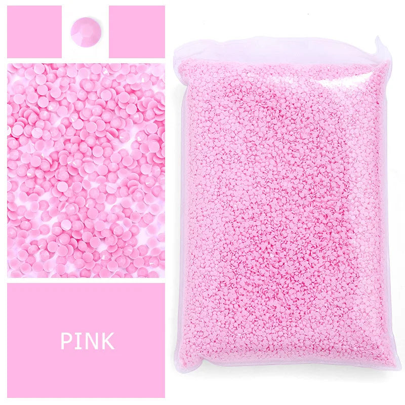 Wholesale Flat Back 2/3/4/5mm Resin Rhinestones Macaroon Series Strass Bulk Bag Rhinestone 50000 Pcs /bag