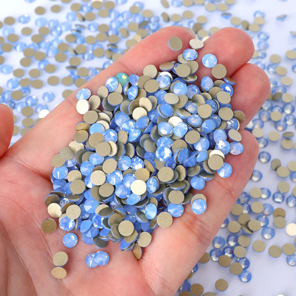 Top Quality 2088 Crystal Glass Rhinestones 16 Cut Facets Round Flatback Diamond Strass AB in Bulk Stones for Cloth Tumbler