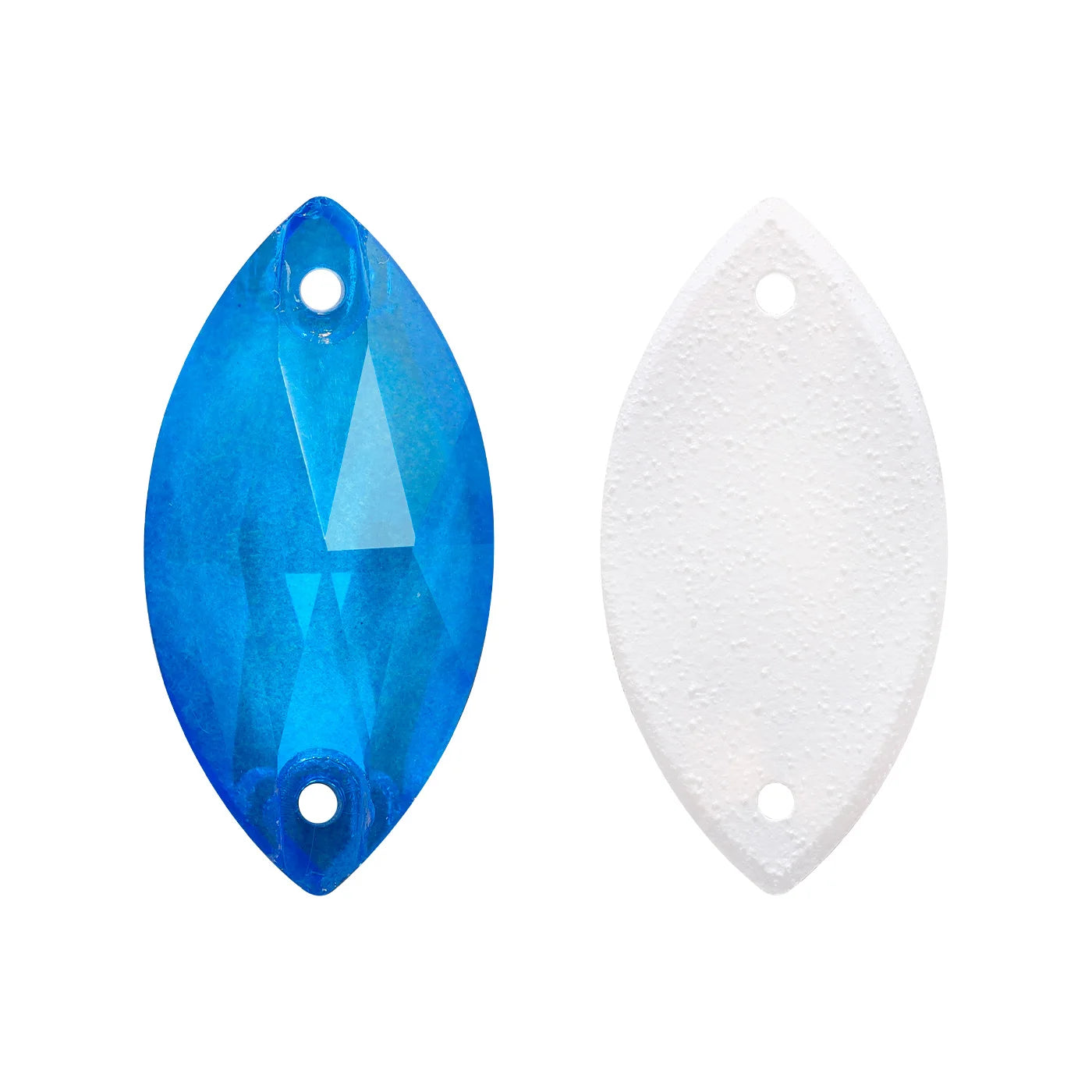 Wholesale Navette 55 Colors Shimmer Sew-on Rhinestones Horse Eye Glass Gems Clothing Flatback Sewing Stones for Jewelry Cloth