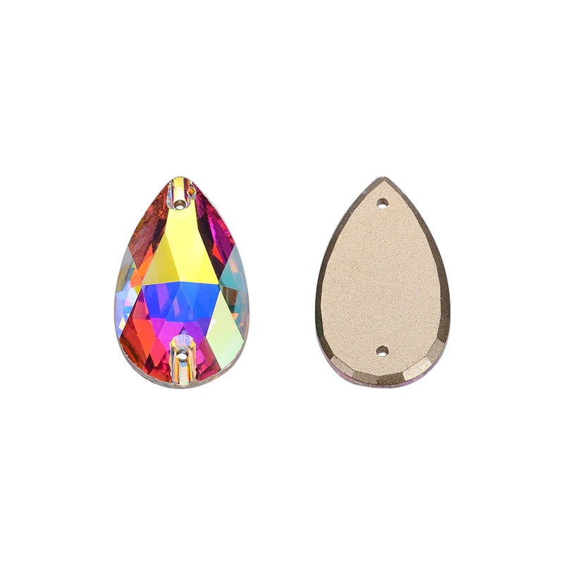 Wholesales High Quality Fancy Shapes Crystal Colors Non Hot-fix Sew on Rhinestone for for Garments Decoration