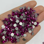 Wholesale 1440pcs Customize Flat Back Crystal Rhinestones Mineral Fuchsia Nail Charms Diamond Glass Bulk for Jewelry
