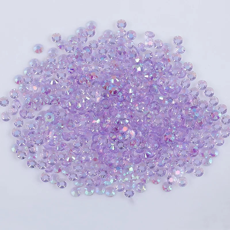 Wholesale Fashion-Shape Transparent Crystal Hot Fix Flat Bottomed Jelly Rhinestones for Handicrafts