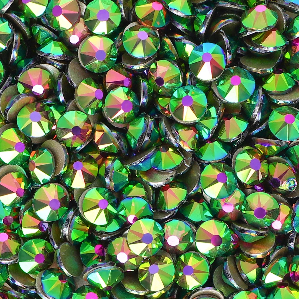 Factory Wholesale Glistening 2088 16 Cut Facets Multi Colors Size Flat Back Golden Bottom High Quality Rhinestone for Garment