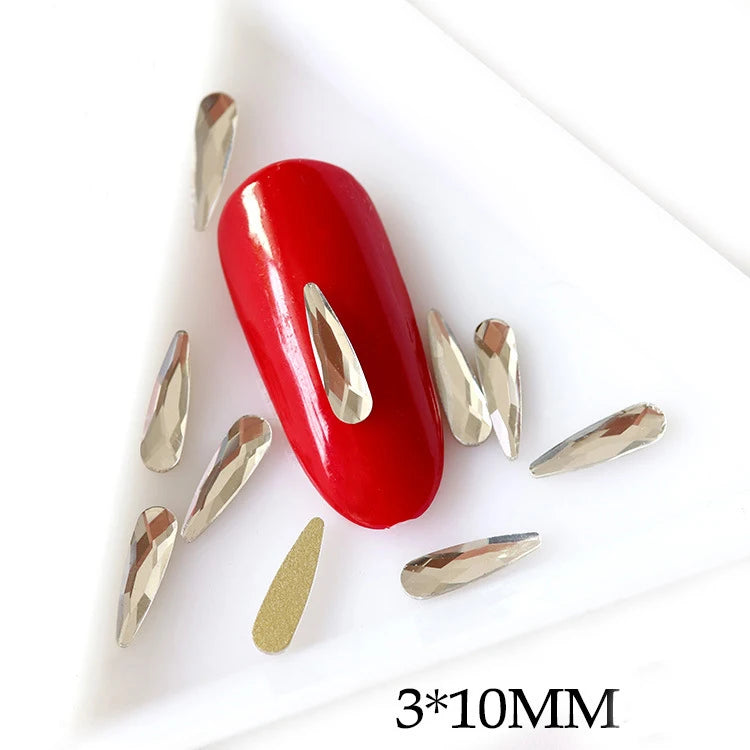 100pcs/Lot Crystal 3D Rhinestones Flat Back Shiny Stones Nail Art Decorations nail parts  Nail Gems Crystal Strass Accessories