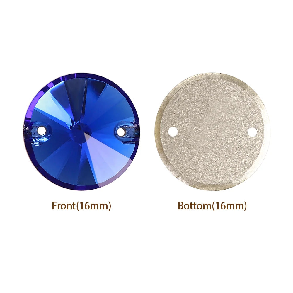 3200 QIYI Innovative Design Top Quality Rivoli Shape Flat Back Glass Crystal Sew on Rhinestones for Designer Garment Decoration