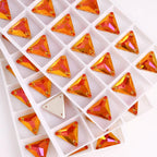 Triangle 12mm 16mm 22mm 80+Colors Sew on Rhinestones 3270  Flat Back Bling Bling Diamond Stone for Fashion Jewelry Clothes