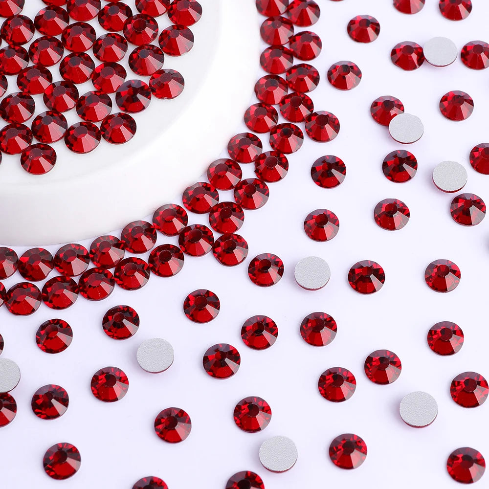 QIYI Wholesale 14400pcs Bulk Package Flatback Rhinestones Glitter Bling Glue on Luminous Rhinestones for Accessories