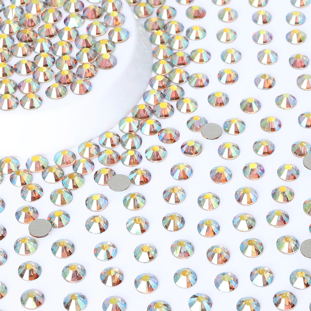 Factory Wholesale Custom High Quality Over 175 Colors Rhinestones Bulk Flat Back Non Hotfix Crystal Stones for Decoration Design