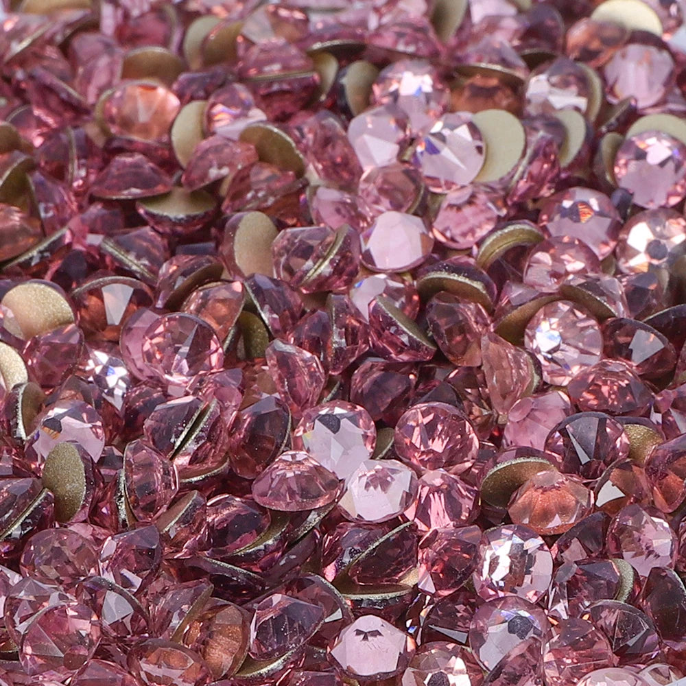 QIYI Factory Direct Wholesale 2088 Non Hot Fix 12 Facets Multi Colors Size Flat Back High Quality Glass Loose Rhinestones