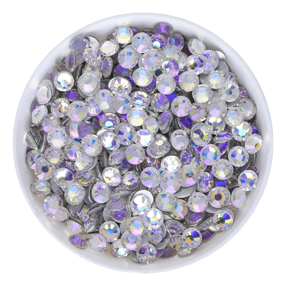 QIYI 1130-1187 SS3-SS20 Factory Direct Wholesale High Quality Durable Glass Crystal Non Hot Fix Flat Back Rhinestones for Girls