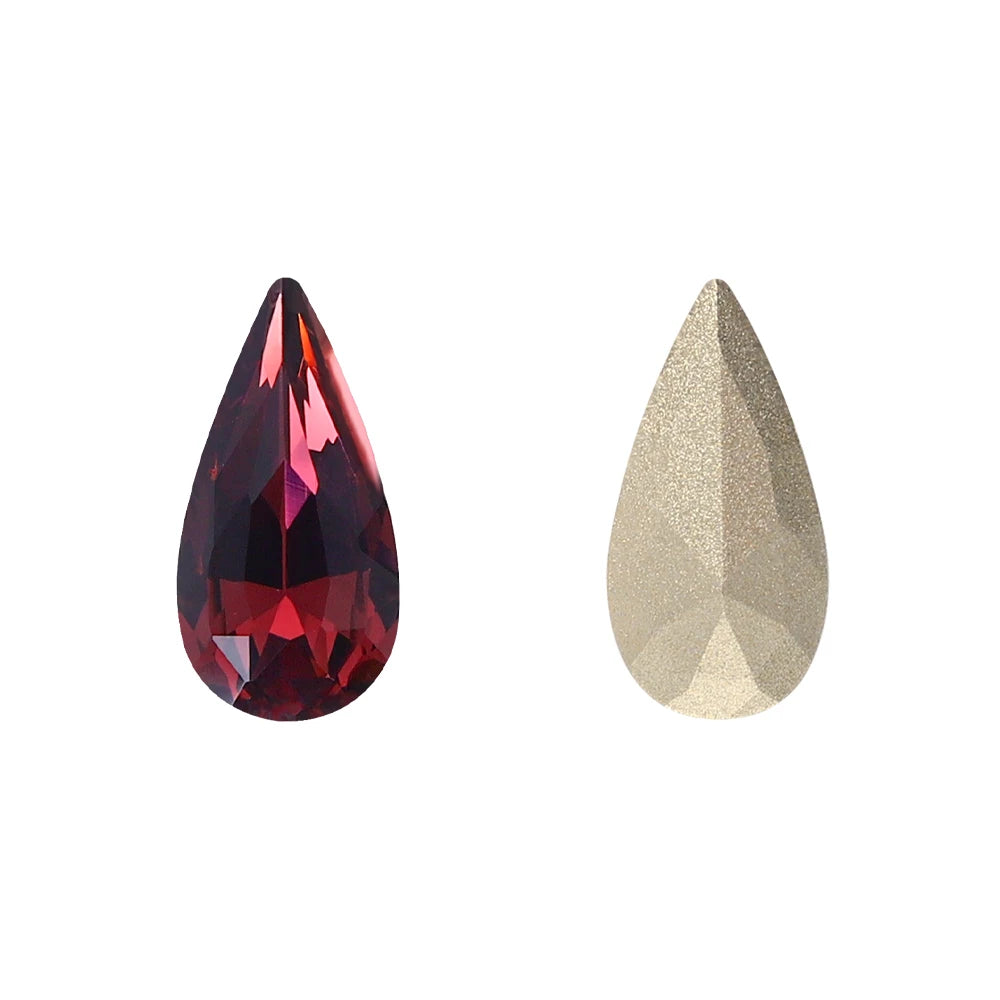 4322 Tear Drop Shape K9 Glass Grade AAAAAA High Quality 12 Facets Customized Color Point Back Rhinestone for Clothing Decoration