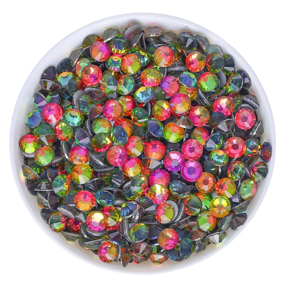 QIYI  SS30-SS60 1130-1187 14400pcs Non Hot Fix Flat Back Factory Wholesale High Quality Durable Glass Rhinestones for Girls