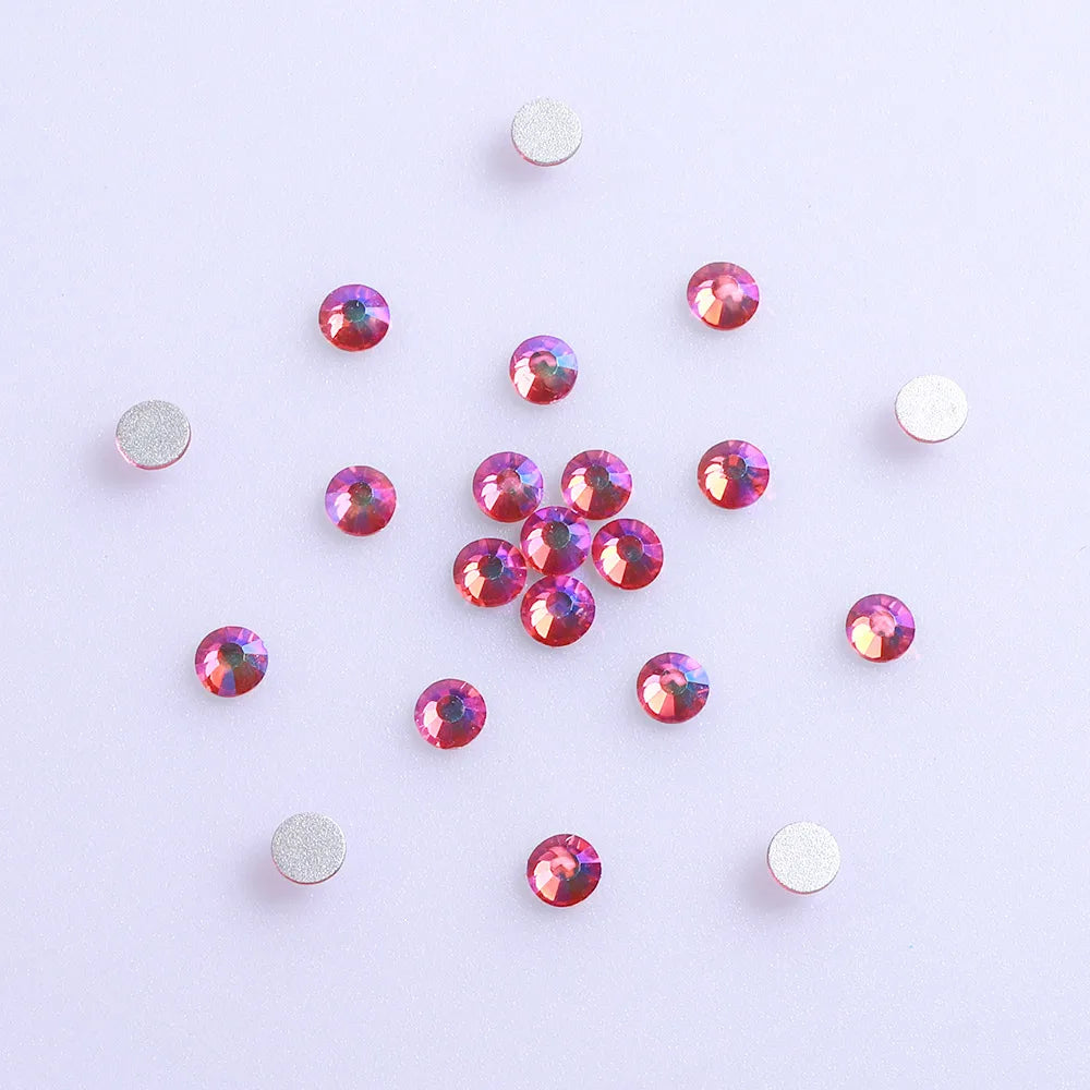 Glass Rhinestone Non Hot Fix Glass Labrador Color Rhinestones Boutique for Dance Costumes Crystal Craft
