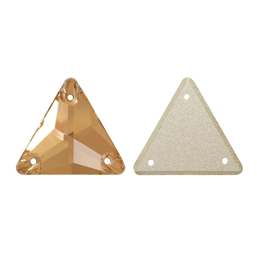 Triangle 12mm 16mm 22mm 80+Colors Sew on Rhinestones 3270  Flat Back Bling Bling Diamond Stone for Fashion Jewelry Clothes