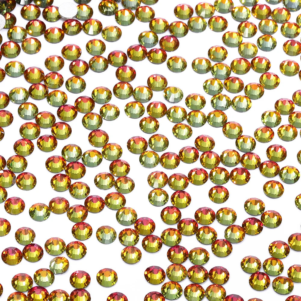 QIYI SS30-SS60 1001-1129 14400pcs Flat Back Non Hot Fix Durable Latest Fashion Popular Style Glass Crystal Rhinestones for Shoe