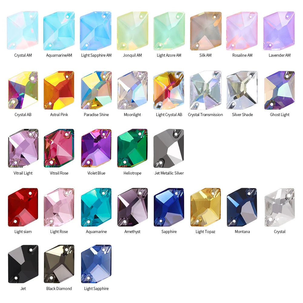 QY Wholesale Cosmic Sewing Crystal Glass Bling Sew-On Rhinestones Flat Back Non Hotfix Stones Bling for Clothing Accessory