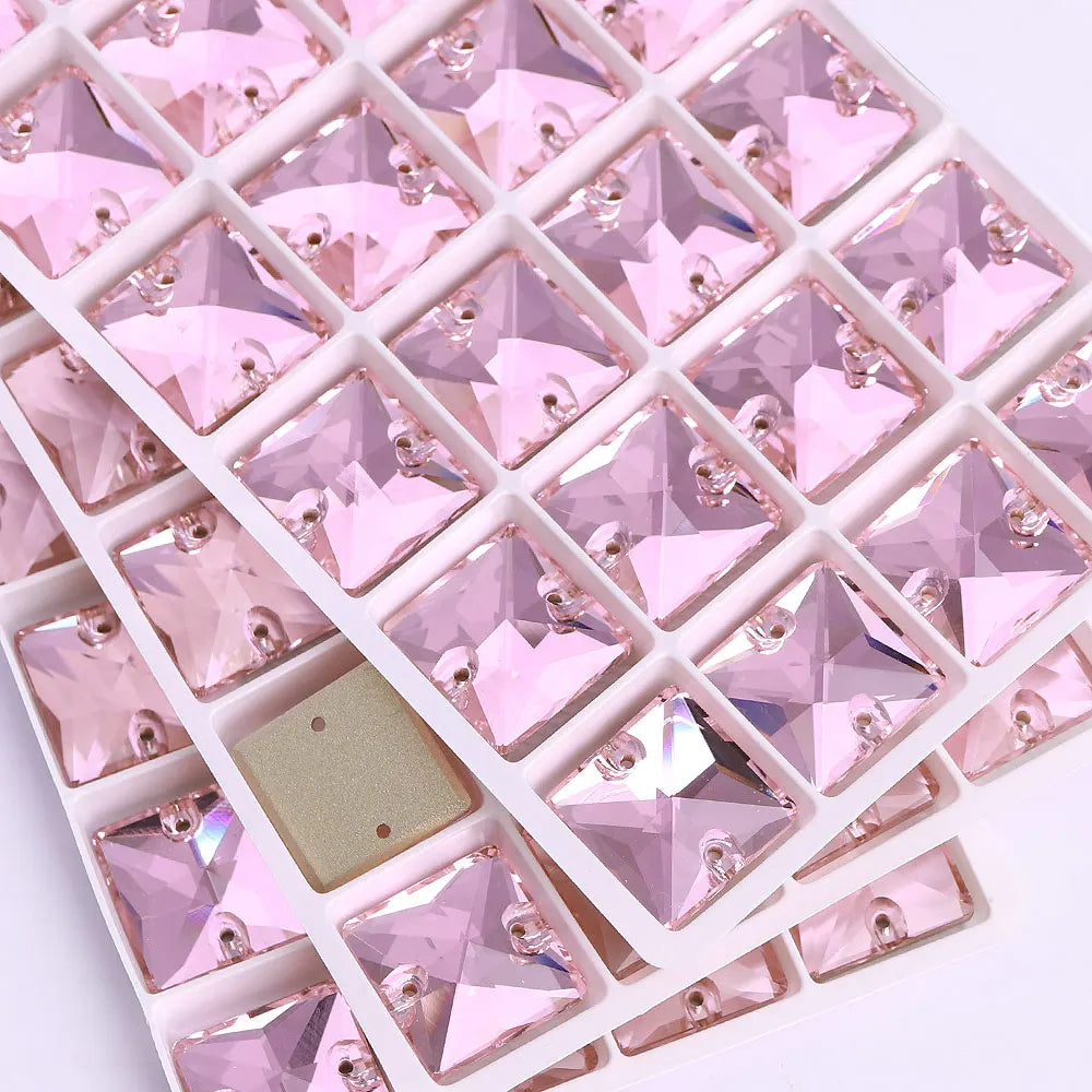 QIYI 3240 High Quality K9 Glass Crystal Rhinestones Glass Beads Triangle Sew-on Crystal Stones for Wedding Dress Bags Shoes