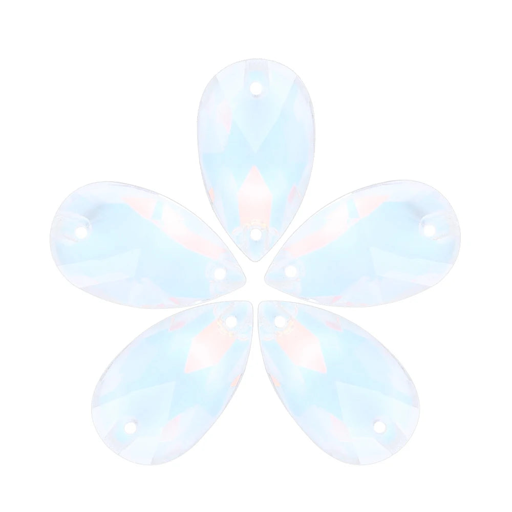 High Quality Hand-Sew on DIY Drill Drop-Shaped  Glass Crystal Rhinestone Sew-On  Setting for Shoes & Dresses for Fashion