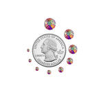 AB Crystal Hotfix Rhinestones Bulk Flatback Glass Iron-On Gems for DIY Garment Bags & Dress 14400 Pcs SS10 on Shirt Fabric