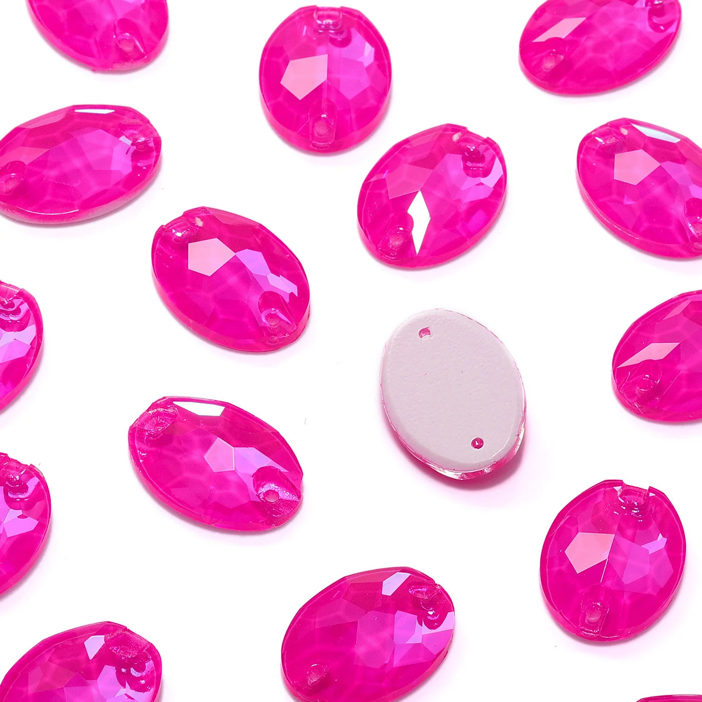 QIYI Oval Crystal Sew-on Rhinestones Flat Back K9 Glass Sew on Stones Garment Beads Clothing Sewing Accessories