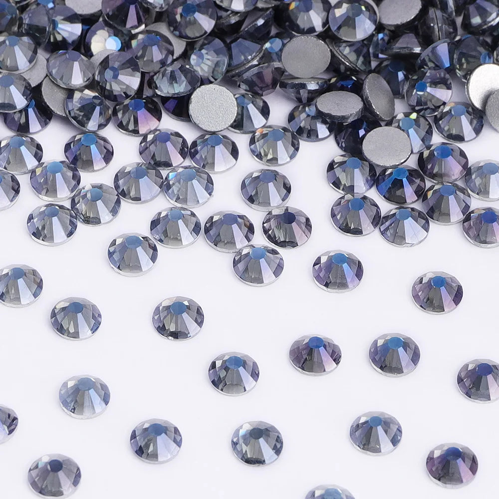 QIYI Wholesale Purple Pink  Brown Over 200 Colors Non Hotfix FlatBack Stone Glass Crystal AB Rhinestones for Tumbler