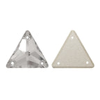 Customizable Triangle Crystal Glass Loose Rhinestones Sew-On Flatback 12mm/16mm/22mm for Wedding Dresses & Garments