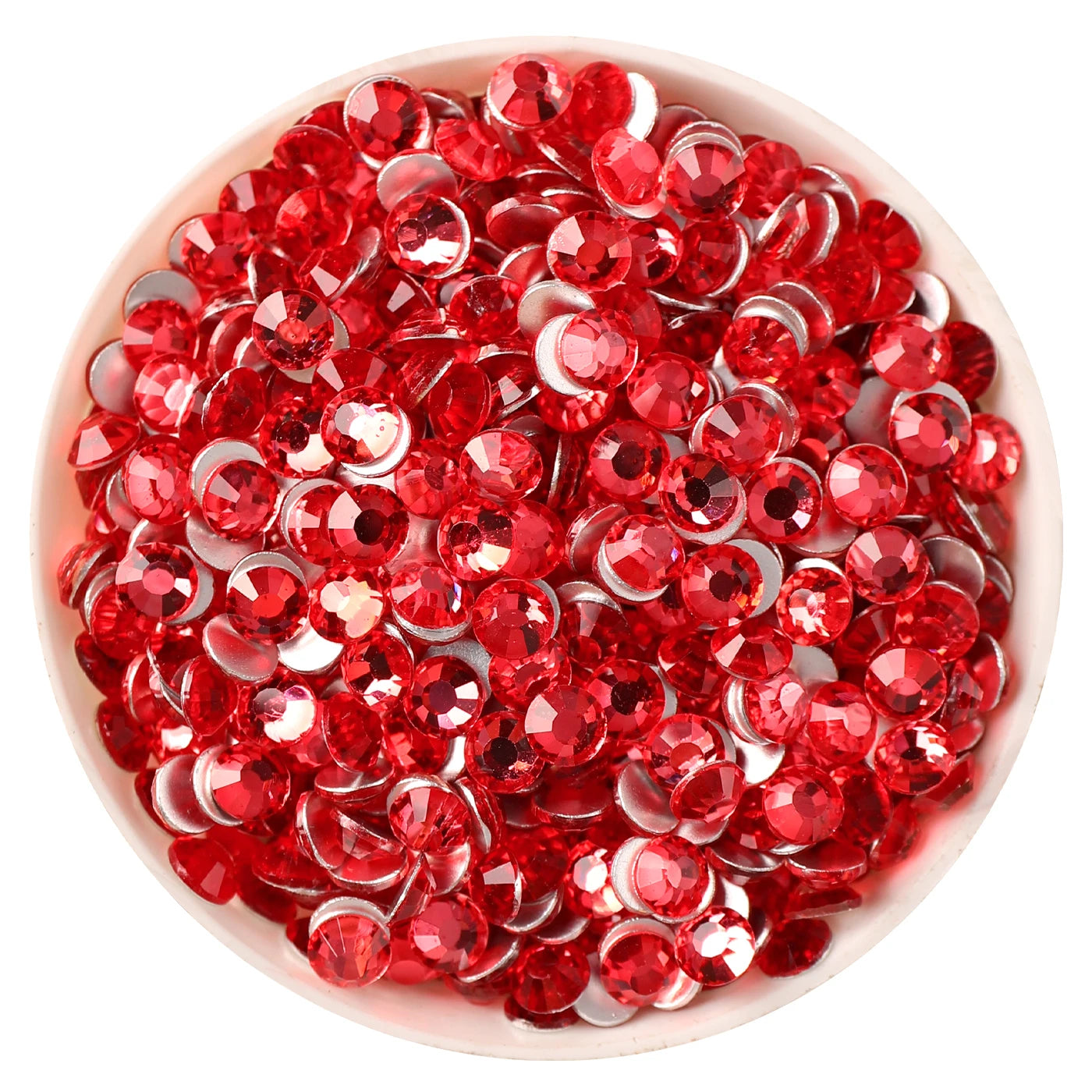 2024 New Design 10 Kinds Red Colors S6-SS30 Bulk Rhinestones Crystal Angola Red Rhinestones Glass Rhinestone for Clothing
