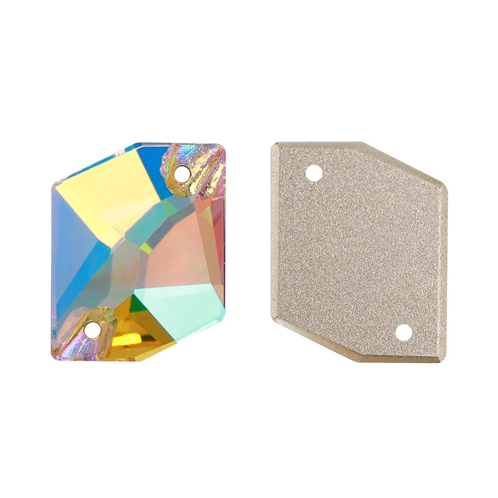 3265 Cosmic Shape 10*12mm/11*14mm/13*17mm/17*21mm Top Quality Durable Innovative Design Clear Glass Sew-on Rhinestones for DIY