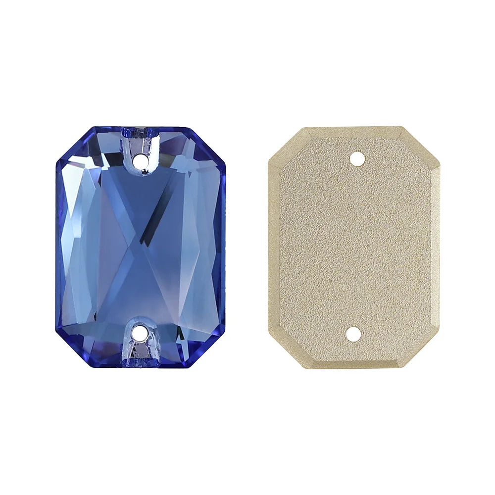 60+Colors Emerald Cut Sew on Rhinestones for Dancing Dress Accessories High Quality K9 Glass  for Jewelry Accessories