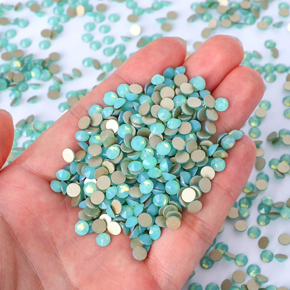 Top Quality 2088 Crystal Glass Rhinestones 16 Cut Facets Round Flatback Diamond Strass AB in Bulk Stones for Cloth Tumbler