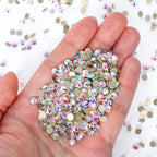 SS10-SS40 Colorful Non Hotfix Rhinestones Golden Base Flat Back Bling Glitter Glass Stones Crystal Strass Diamond for Nail