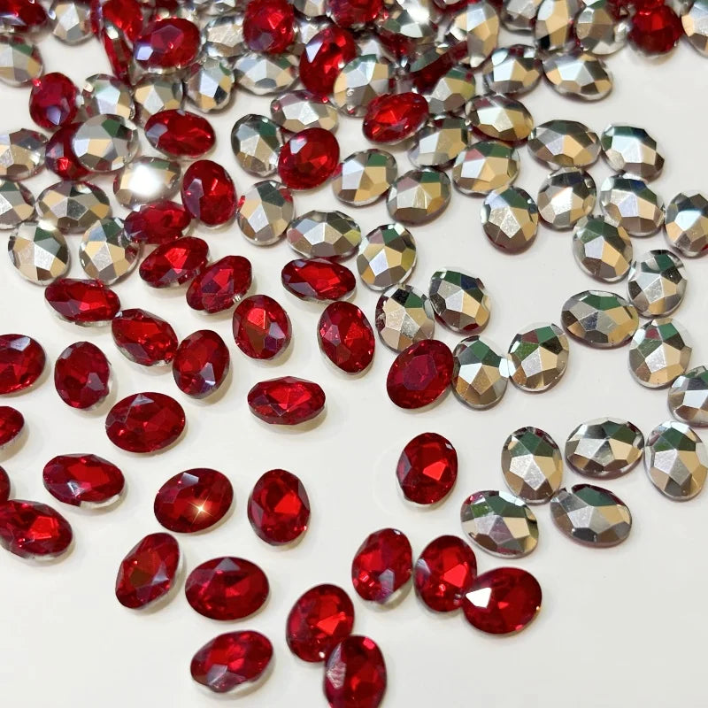Wholesale Oval-shaped Pointed-back Glass Rhinestones Nail Art Bags Garments Shoe Jewelry Decoration Rhinestone