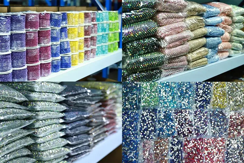 8 Big 8 Small Facet Flatback Crystal 16 Cuts Naked AB Non Hotfix Strass Glass Rhinestone for Dacing Garments Decoration