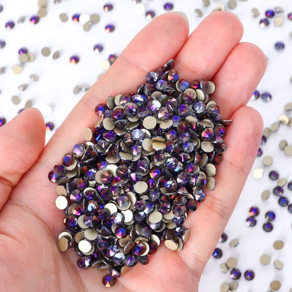 Top Quality 2088 Crystal Glass Rhinestones 16 Cut Facets Round Flatback Diamond Strass AB in Bulk Stones for Cloth Tumbler
