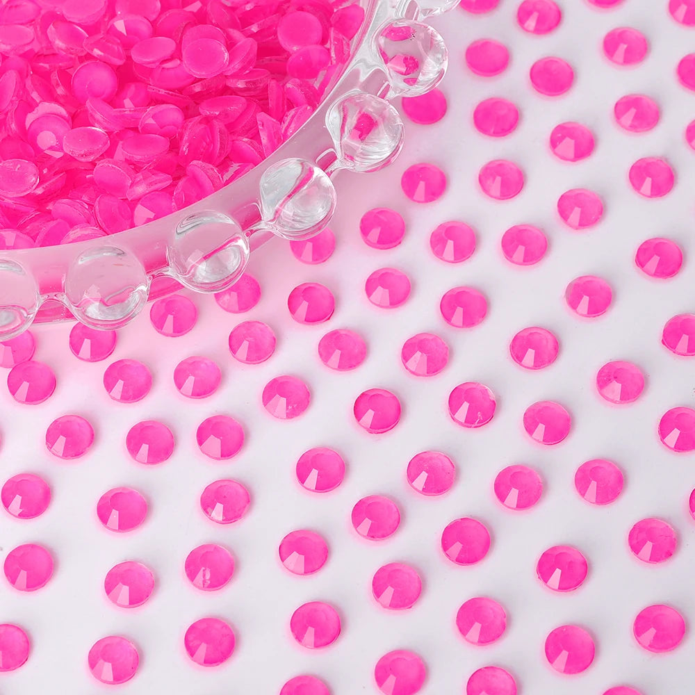 QIYI Wholesale Rhinestones Bulk Mocha Neon Glass Rhinestones Flat Back Non Hotfix Stones and Crystals for Clothes