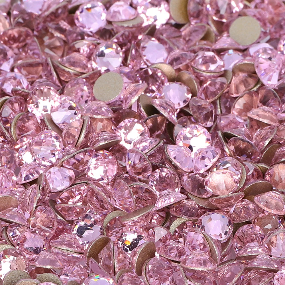 QIYI Factory Direct Wholesale 2088 Non Hot Fix 12 Facets Multi Colors Size Flat Back High Quality Glass Loose Rhinestones