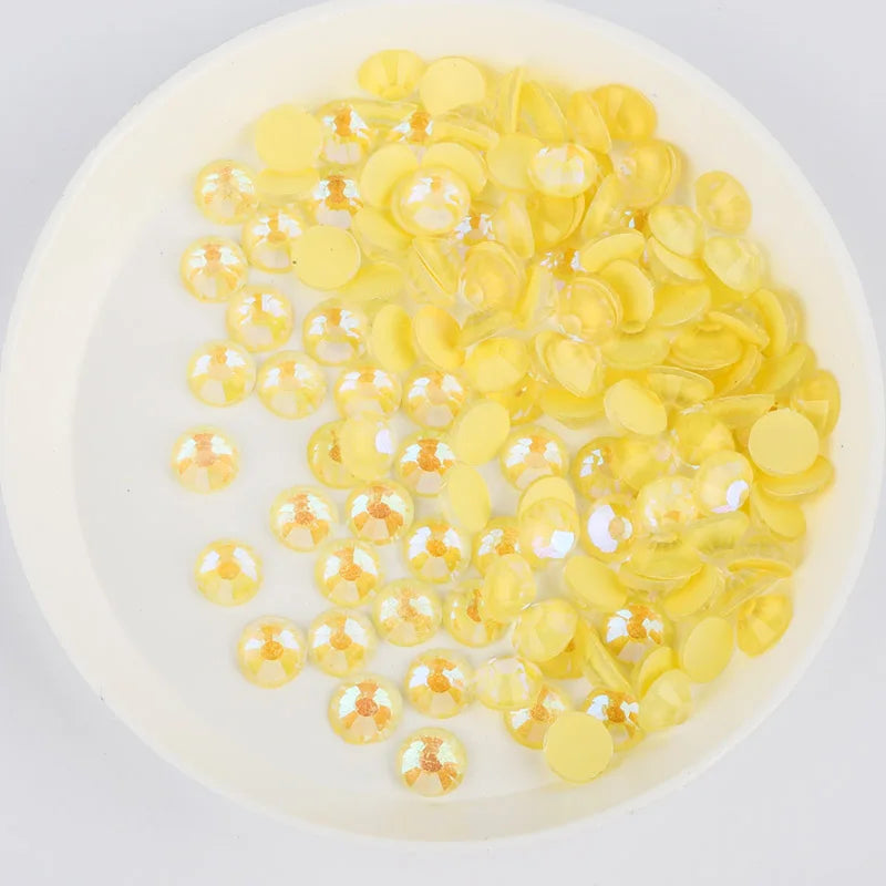 QIYI High Quality Silver Back Mocha Crystal Rhinestones Glass 16 Cut Non Hot Fix Crystal AB Rhinestones for Women Bikini